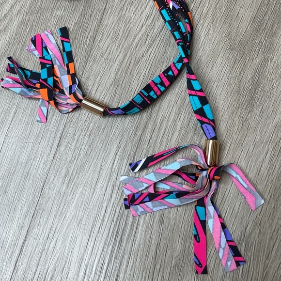 Tart Collections Women's Black Multi 80's Graphic Tie Side Bikini Bottoms sz XS - Picture 4 of 4